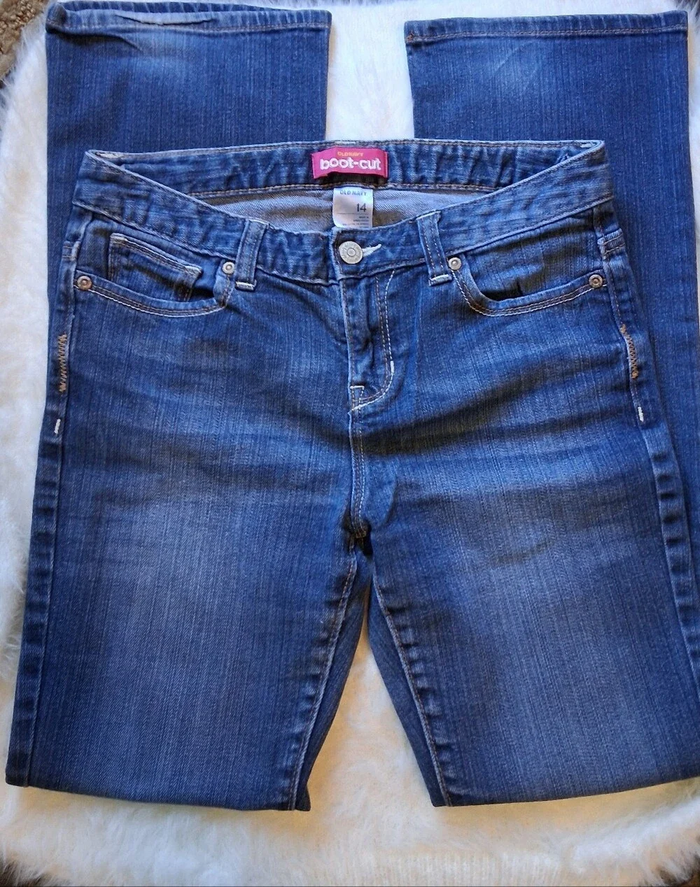Old Navy Girls Blue Flare Bottom Jeans